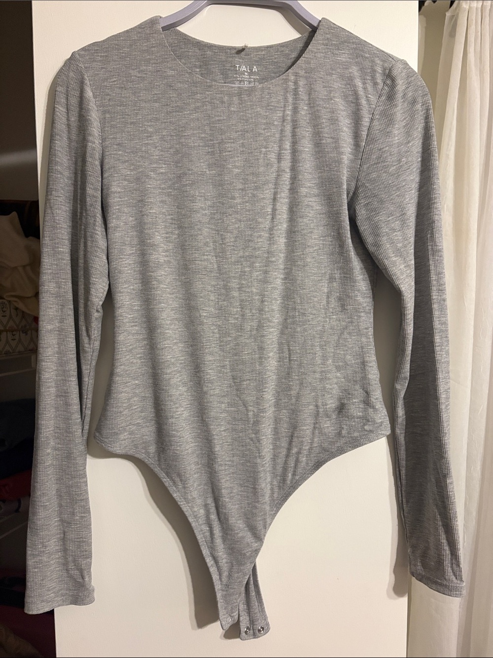 TALA Women's Long Sleeve Grey Bodysuit